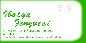 ibolya fenyvesi business card